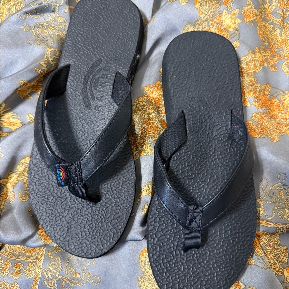 🔥2 for $30 🔥FLASH SALE! NWOT Rainbow Black Womens  Flip-Flops